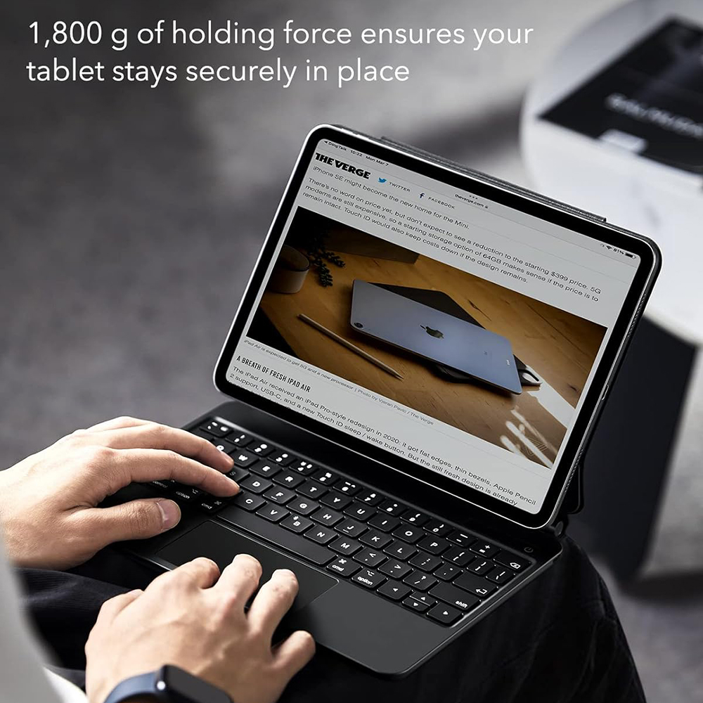 Keyboard Case for Apple iPad (2025) / (2022), ESR, Rebound, Black, Resealed