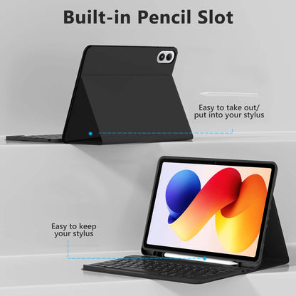 Etui z klawiaturą dla Xiaomi Poco Pad M1 / Redmi Pad 2 Pro, Tech-Protect, SC PEN, Czarne