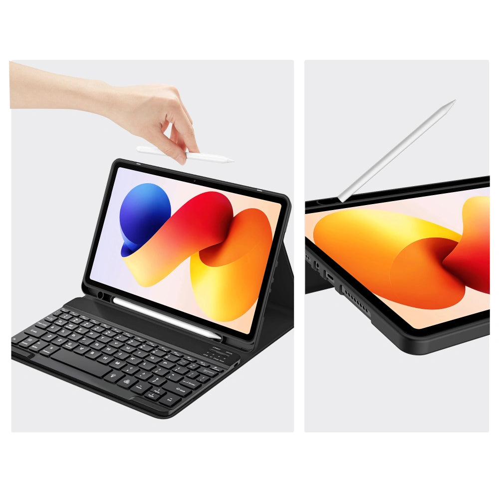 Etui z klawiaturą dla Xiaomi Poco Pad M1 / Redmi Pad 2 Pro, Tech-Protect, SC PEN, Czarne
