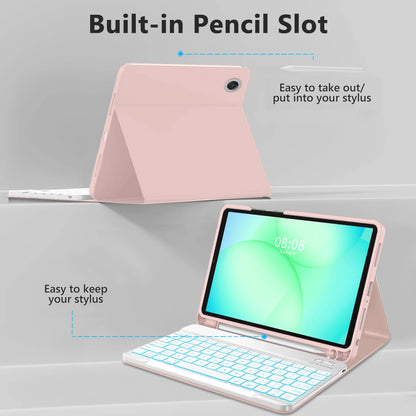 Etui z klawiaturą dla Samsung Galaxy Tab A11+ / Tab A9+, Tech-Protect, SC PEN, Różowy