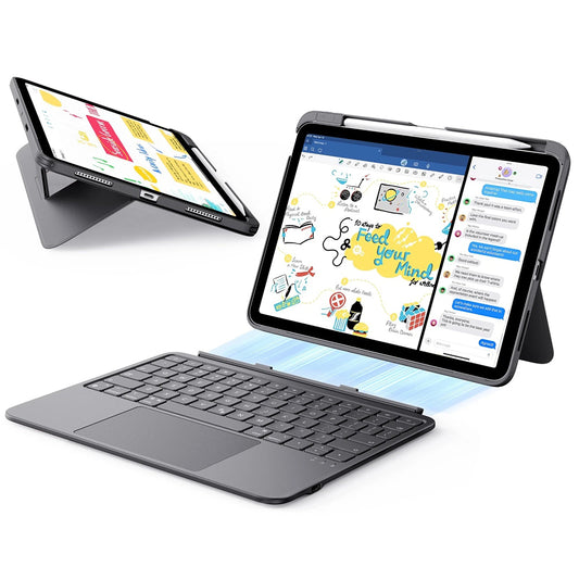 Etui z klawiaturą do Apple iPad Air 11 (2026) / iPad Air 11 (2025) / Air 11 (2024) / Air (2022) / Air (2020), ESR, Flex, Szary