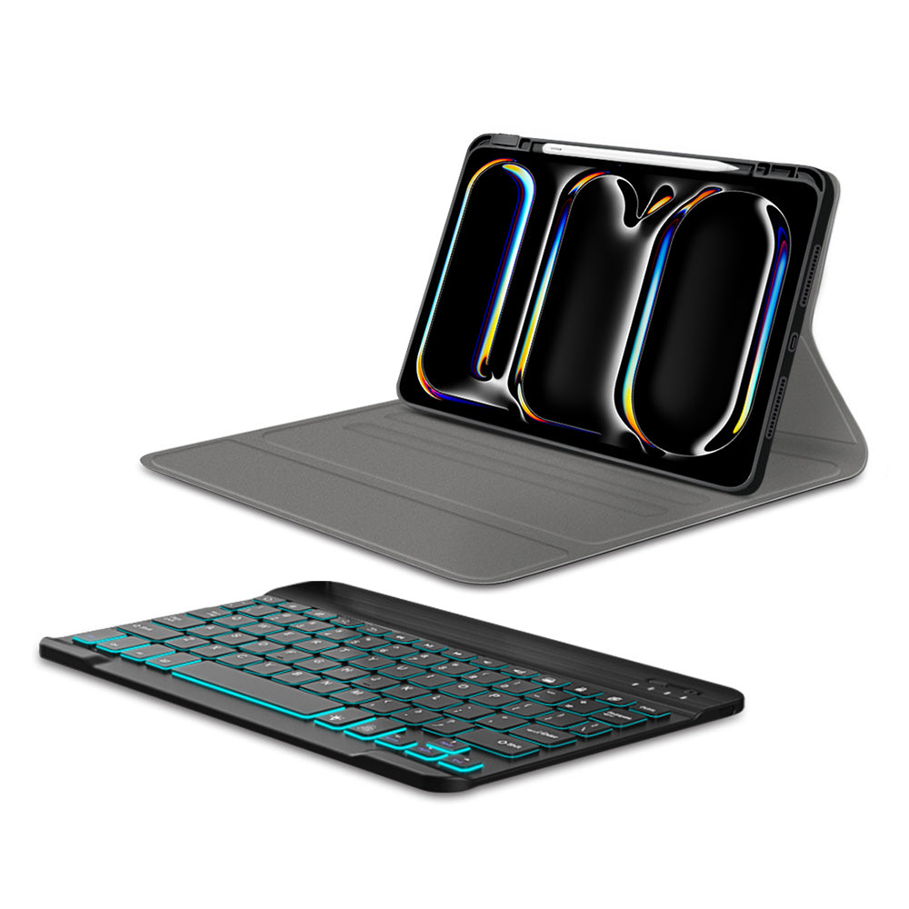 Etui z klawiaturą do Apple iPad Pro 11 (2024), Techsuit, CozyTab, czarne