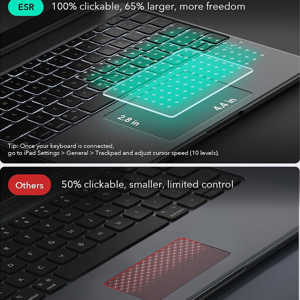 Keyboard Case for Apple iPad Pro 13 (2024), ESR, Shift, Gray