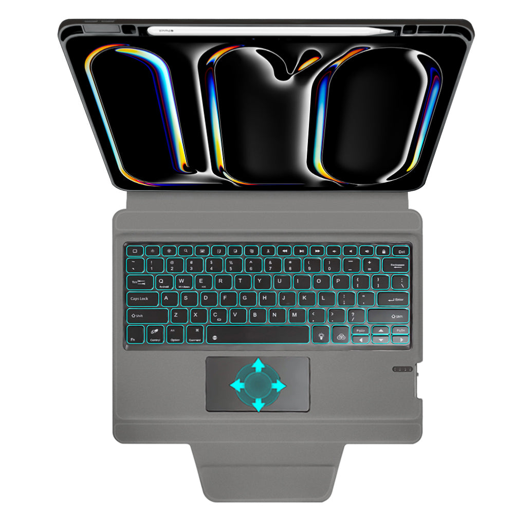 Keyboard Case for Apple iPad Pro 13 (2024), Techsuit, KeyTab Pro, Black