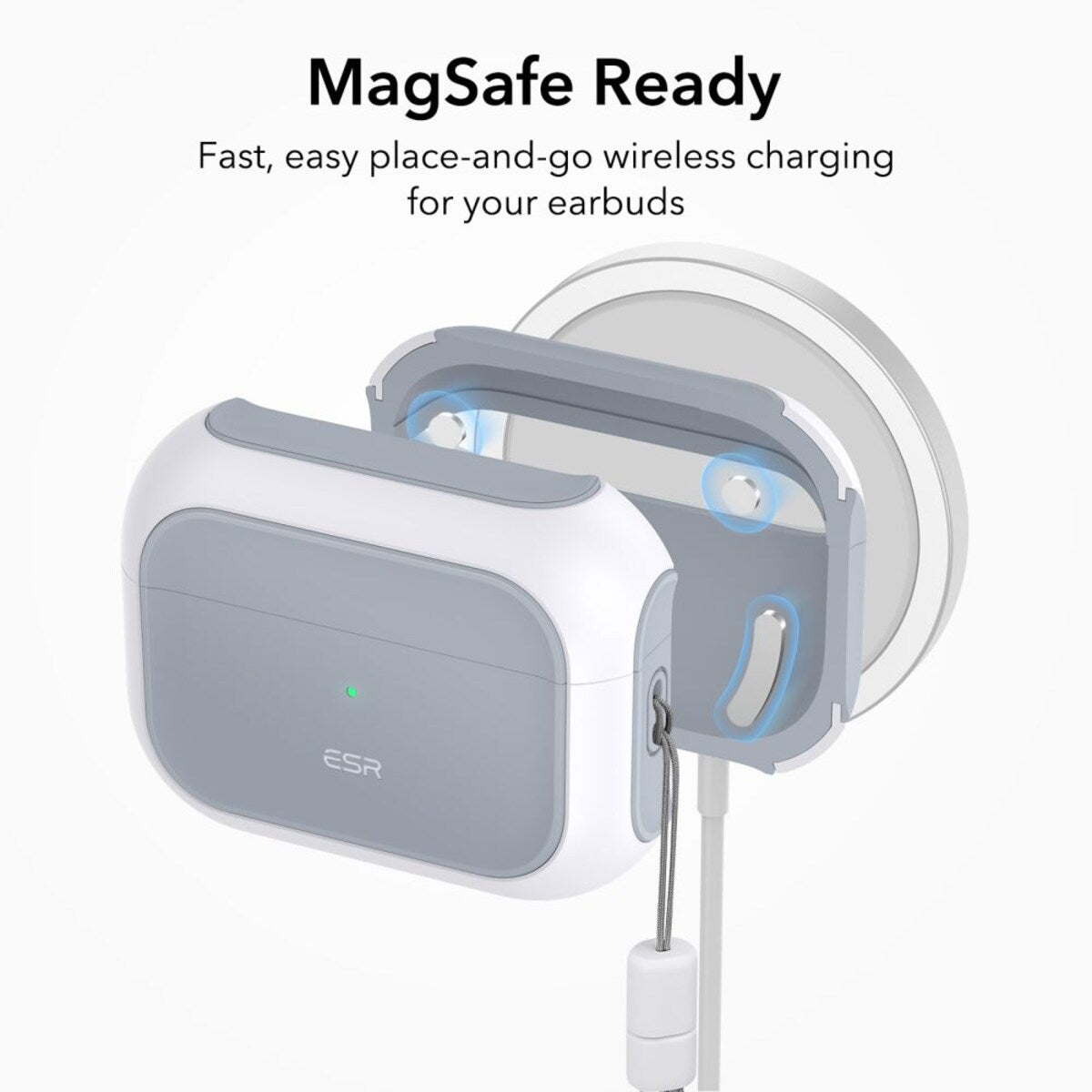Etui ESR Orbit Hybrid dla Apple Airpods Pro 3, Białe