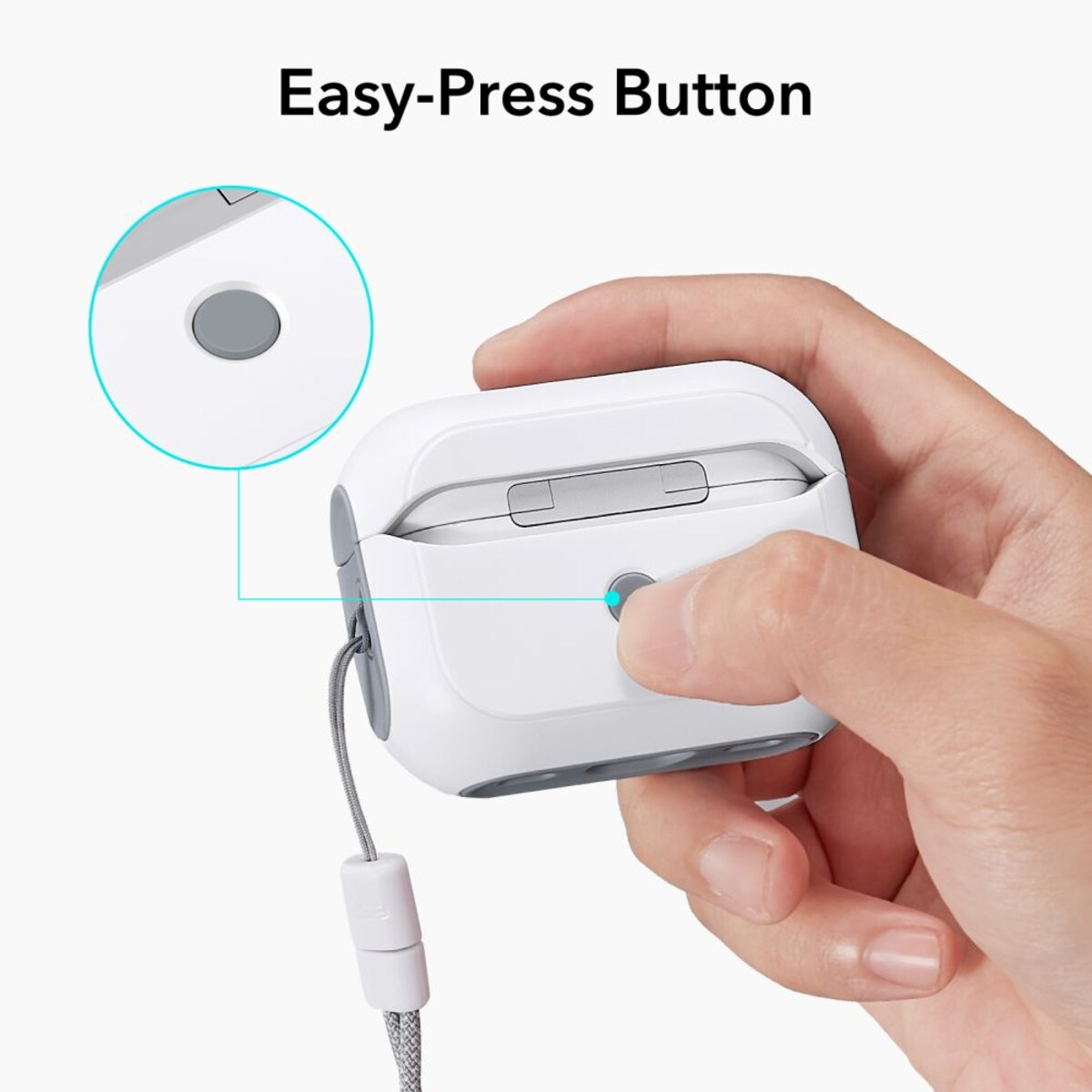 Etui ESR Orbit Hybrid dla Apple Airpods Pro 3, Białe