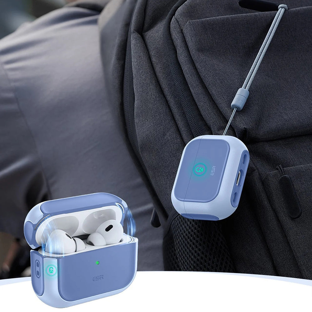 Etui ESR Orbit Hybrid na Apple AirPods Pro 3, niebieskie
