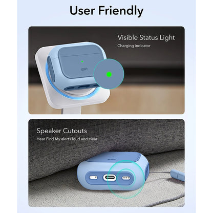 Etui ESR Orbit Hybrid na Apple AirPods Pro 3, niebieskie