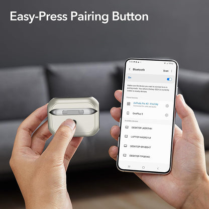 Etui ESR Orbit Hybrid dla Apple AirPods Pro Series, Szare