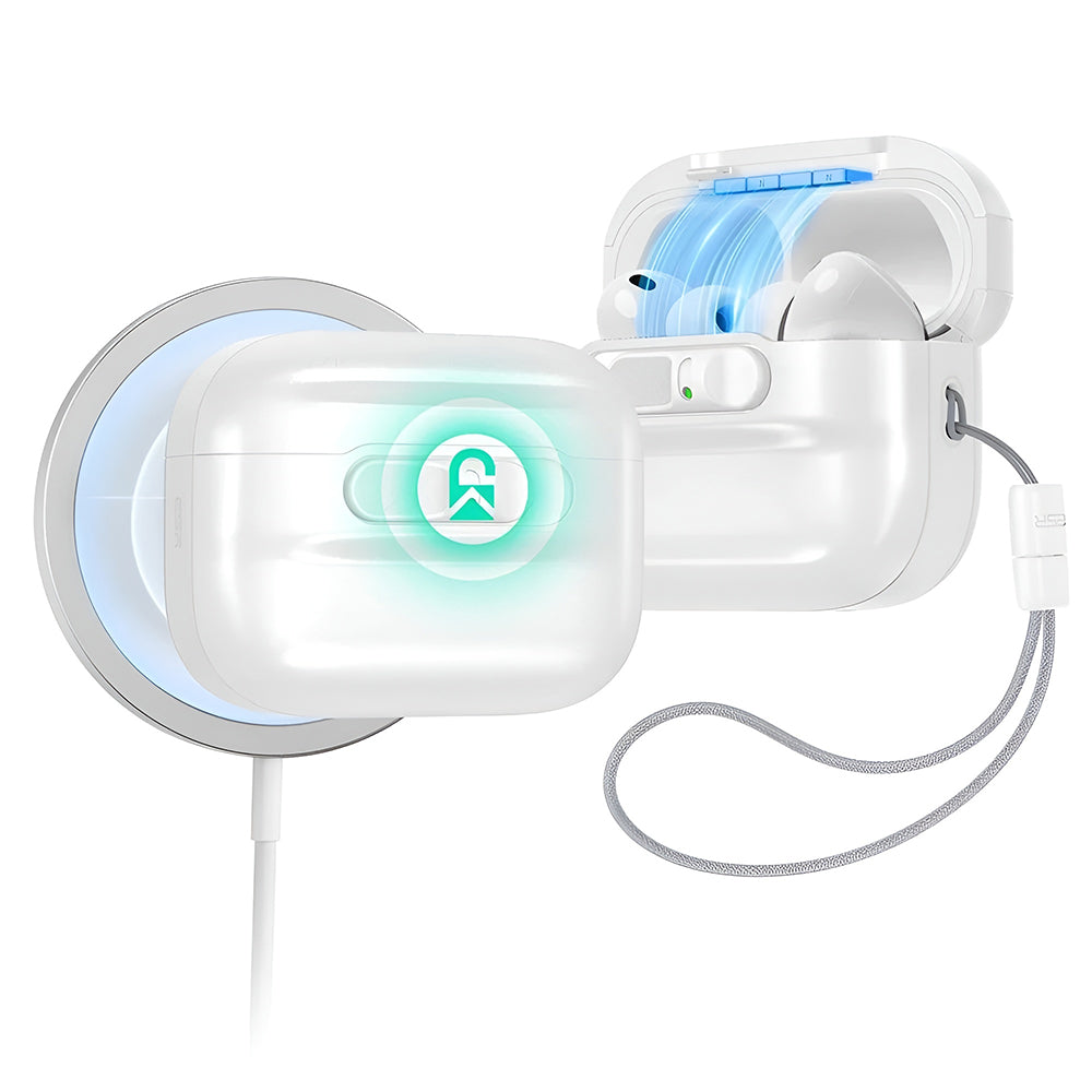 Etui ESR Pulse Magnetic FlickLock dla Apple AirPods Pro 3, Białe