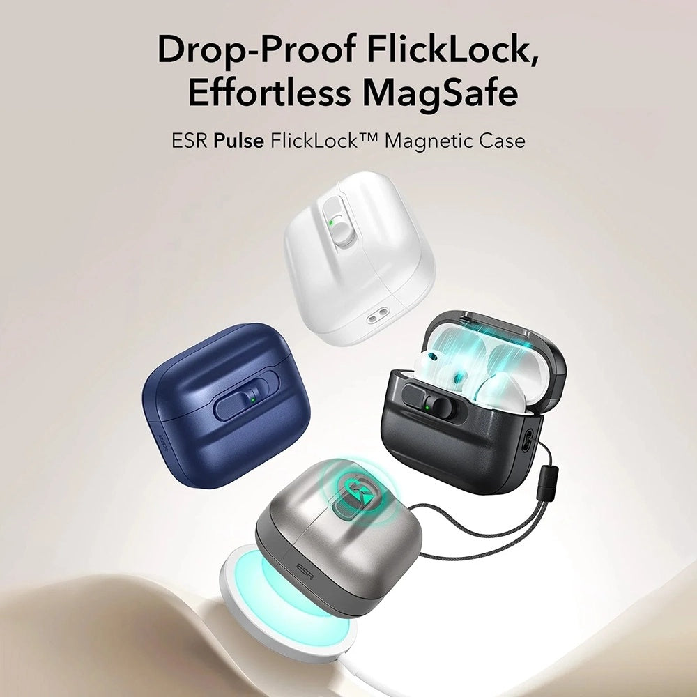 Etui ESR Pulse Magnetic FlickLock dla Apple AirPods Pro 3, Czarne