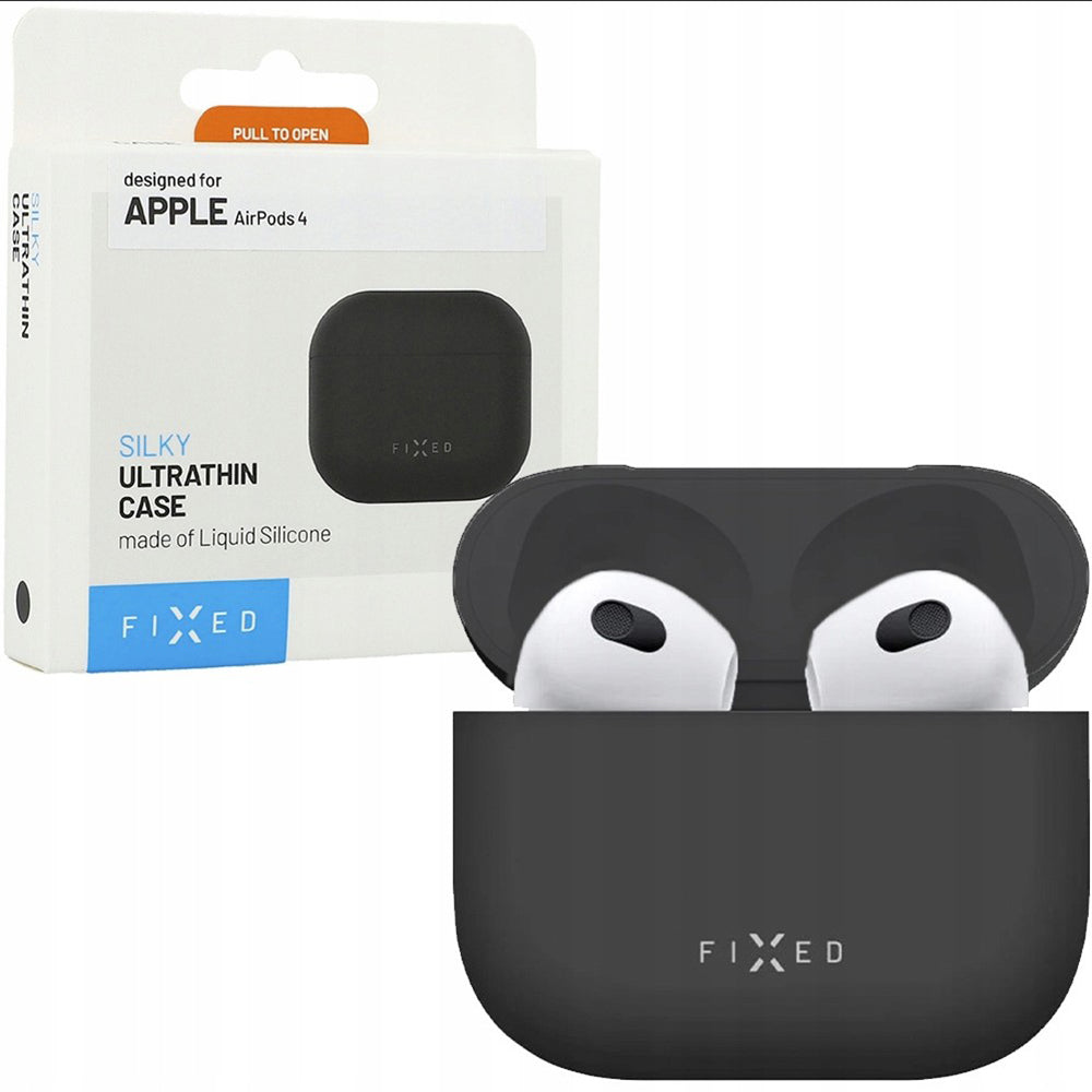Etui Fixed Silky dla Apple AirPods 4, Czarne