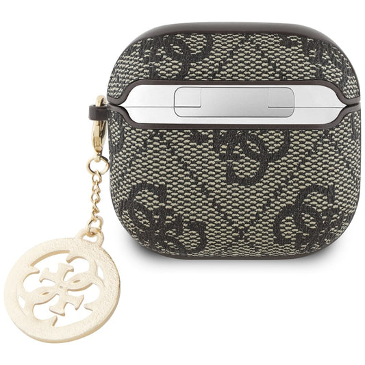 Etui Guess 4G Strass Charm dla Apple AirPods 4, Brązowy