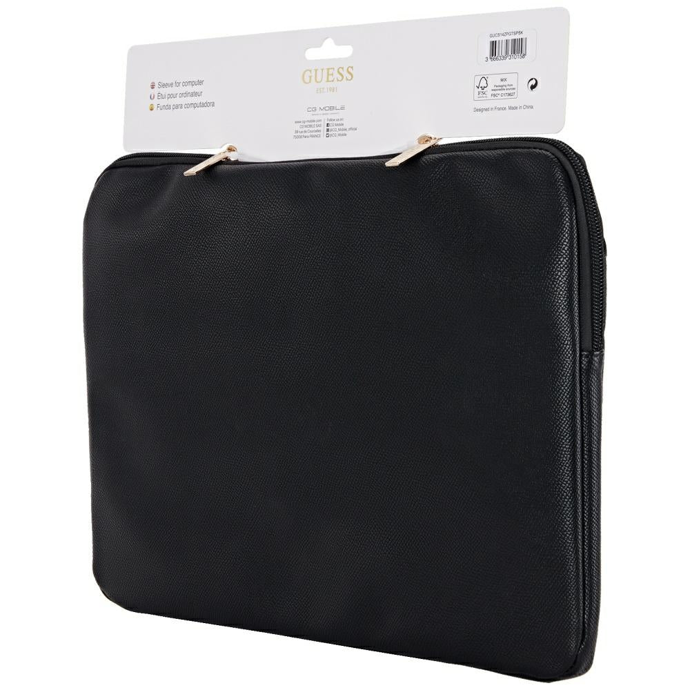 Etui Guess Grained Triangle Logo na laptopa 14 cali, Czarne