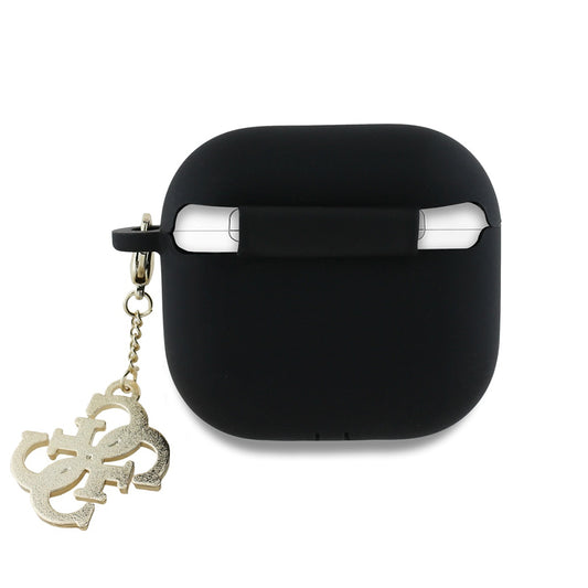 Etui Guess W/4G Charm dla Apple AirPods 4, Czarne