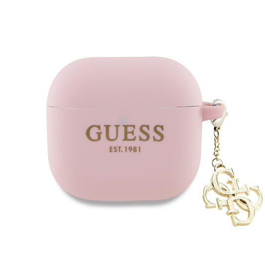 Etui Guess W/4G Charm dla Apple AirPods 4, Różowy