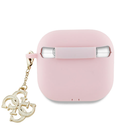 Etui Guess W/4G Charm dla Apple AirPods 4, Różowy
