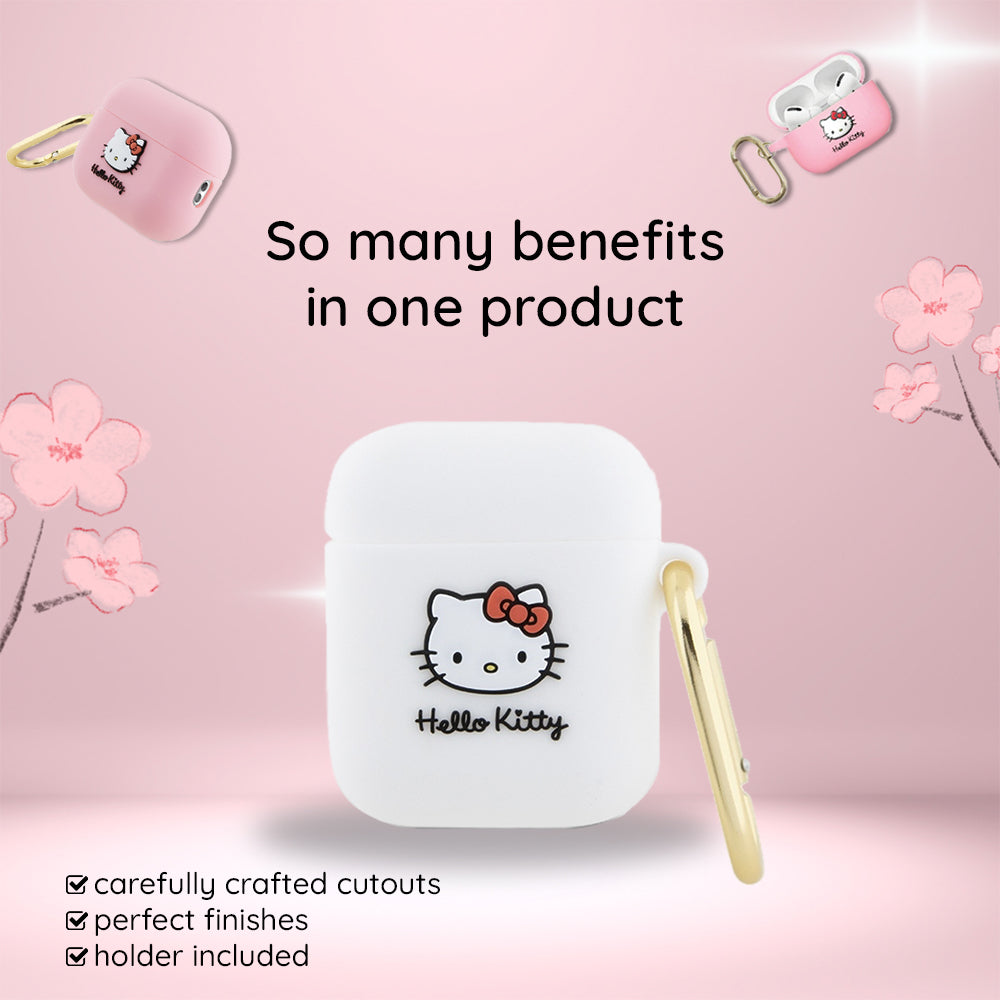 Etui Hello Kitty 3D Kitty Head dla Apple AirPods Pro 2, Różowe