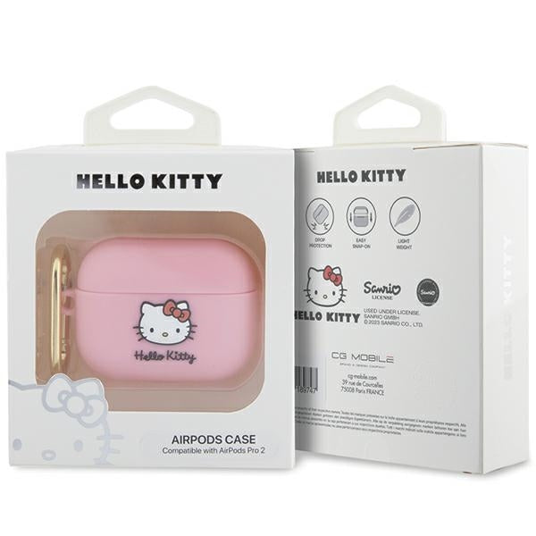 Etui Hello Kitty 3D Kitty Head dla Apple AirPods Pro 2, Różowe