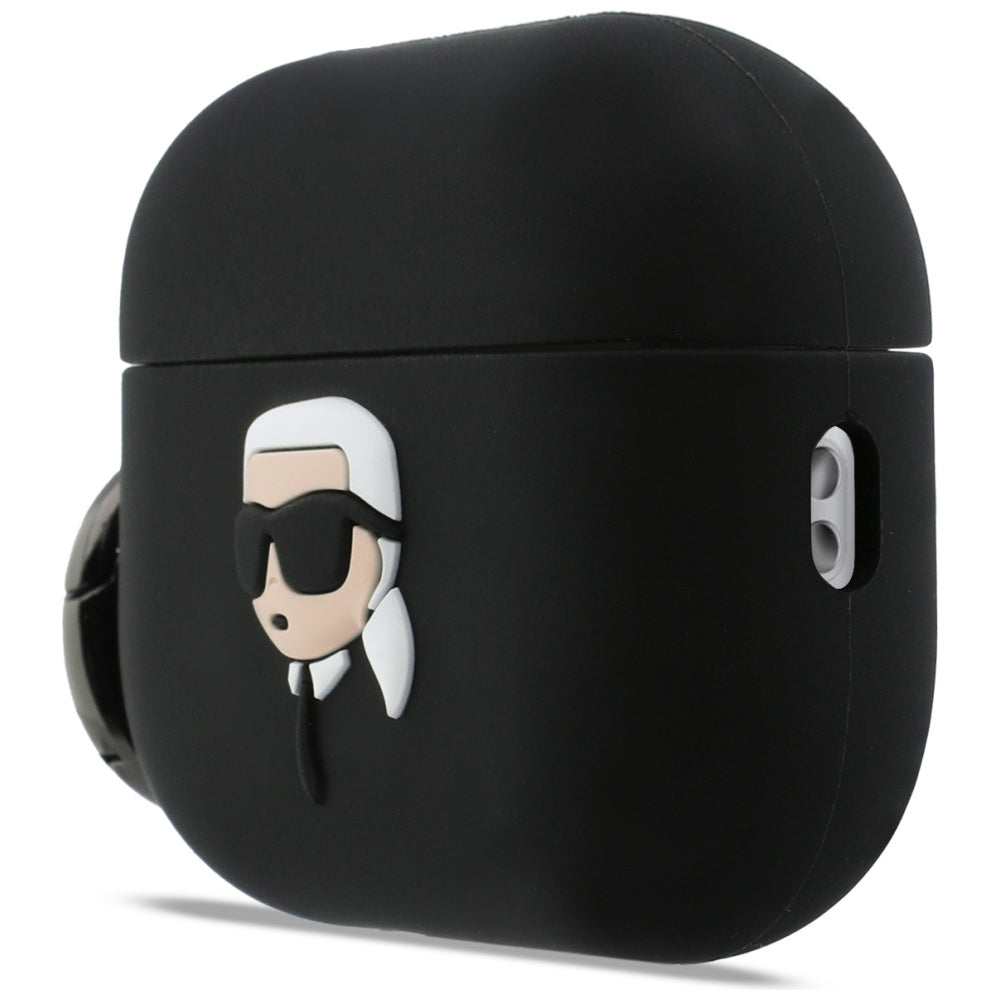 Etui Karl Lagerfeld 3D Karl's Head dla Apple Airpods Pro 3, Czarne
