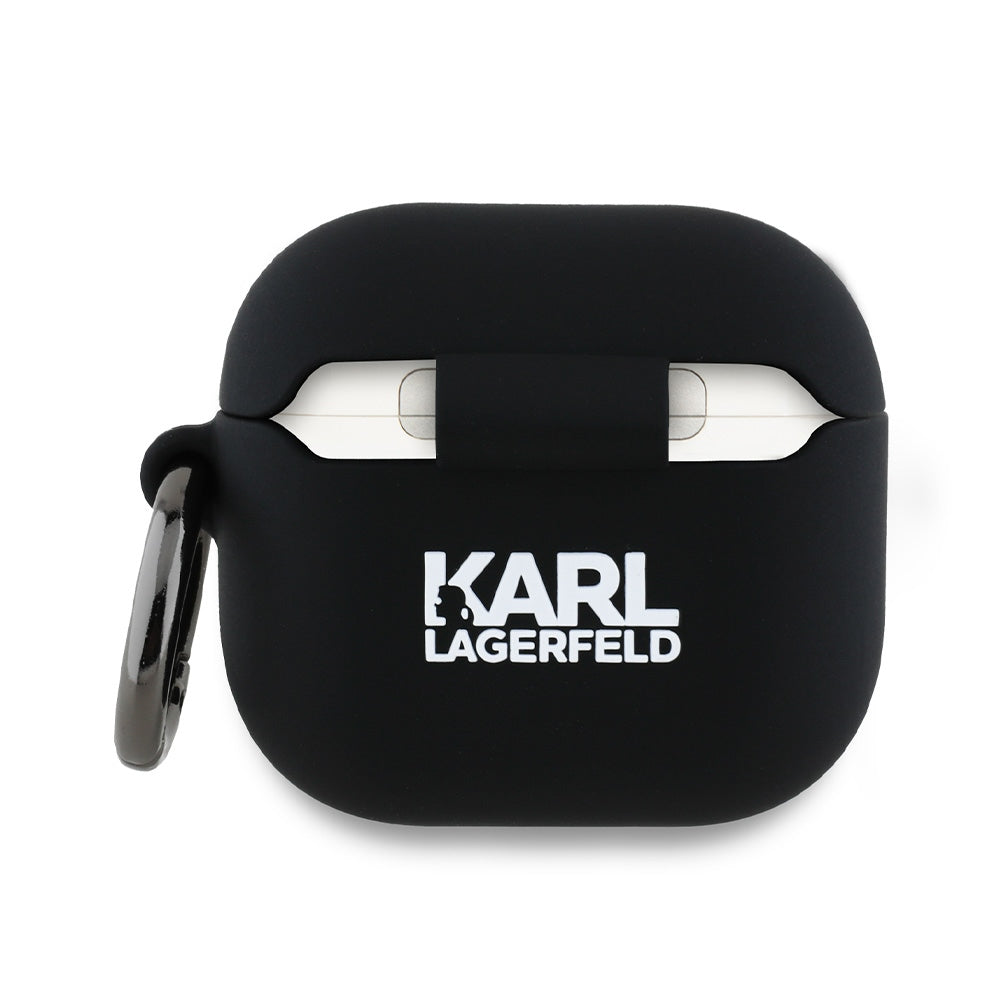 Etui Karl Lagerfeld 3D Karl & Choupette's Heads dla Apple AirPods 4, Czarne