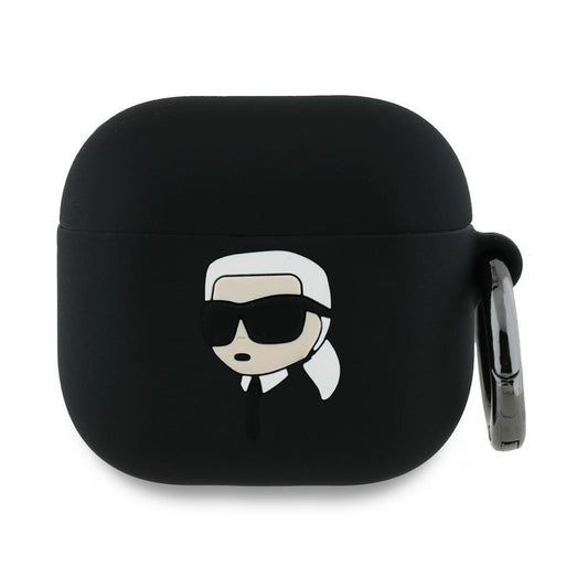 Etui Karl Lagerfeld 3D Karl's Head dla Apple AirPods 4, Czarne
