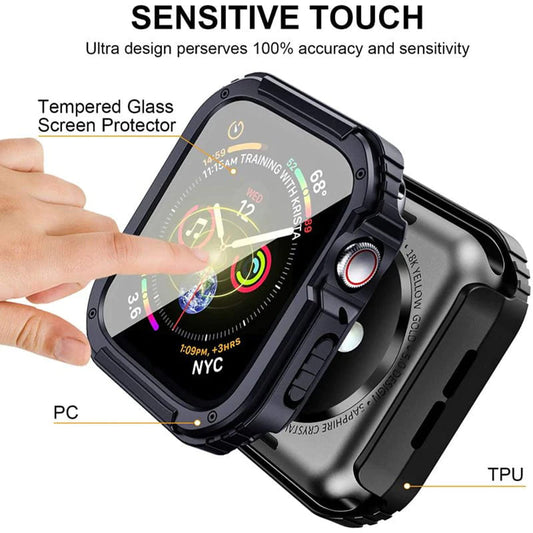 Etui Lito Armor 360 do Apple Watch 38mm Series, Niebieskie