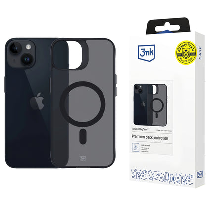 MagSafe Case for Apple iPhone 14 / 13, 3MK, Smoke MagCase, Black