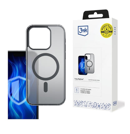 Etui MagSafe do Apple iPhone 16 Pro Max, 3MK, Frosty MagCase, Czarna