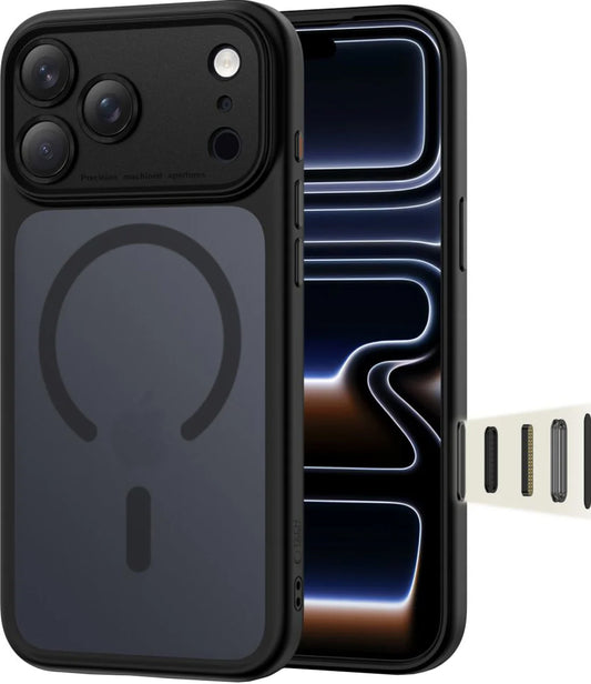 Etui MagSafe do Apple iPhone 17 Pro, Tech-Protect, MagPeak, Czarny Matowy