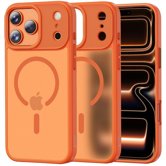 Etui MagSafe dla Apple iPhone 17 Pro Max, Tech-Protect, Magmat, Matowa Pomarańczowa