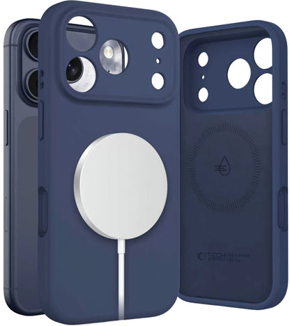 Etui MagSafe dla Apple iPhone 17 Pro, Tech-Protect, Silikon, Granatowy