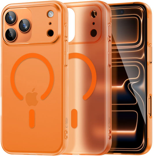 Etui MagSafe dla Apple iPhone 17 Pro, Tech-Protect, MagSlim, Matowa Pomarańczowa