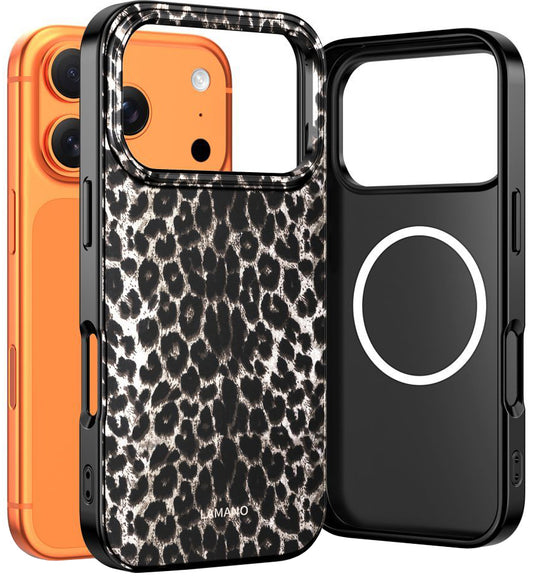 Etui MagSafe dla Apple iPhone 17 Pro Max, Tech-Protect, Lamano Leopard, Czarne