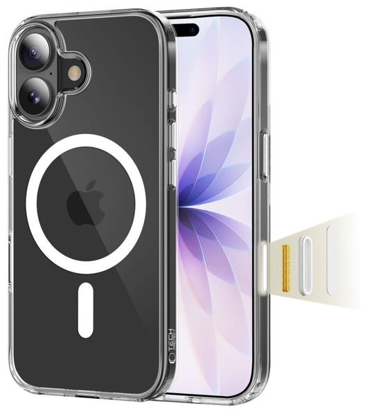 Etui MagSafe dla Apple iPhone 17, Tech-Protect, Flexair Hybrid CC, Przezroczyste