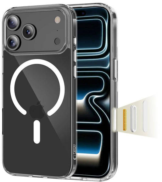 Etui MagSafe dla Apple iPhone 17 Pro Max, Tech-Protect, Flexair Hybrid CC, Przezroczyste