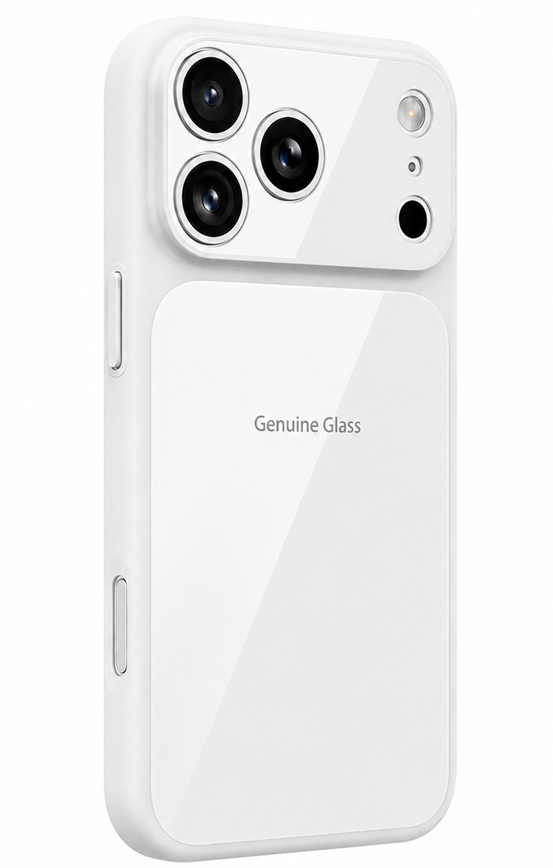 Etui MagSafe do Apple iPhone 16, OEM, Genuine Glass, Białe