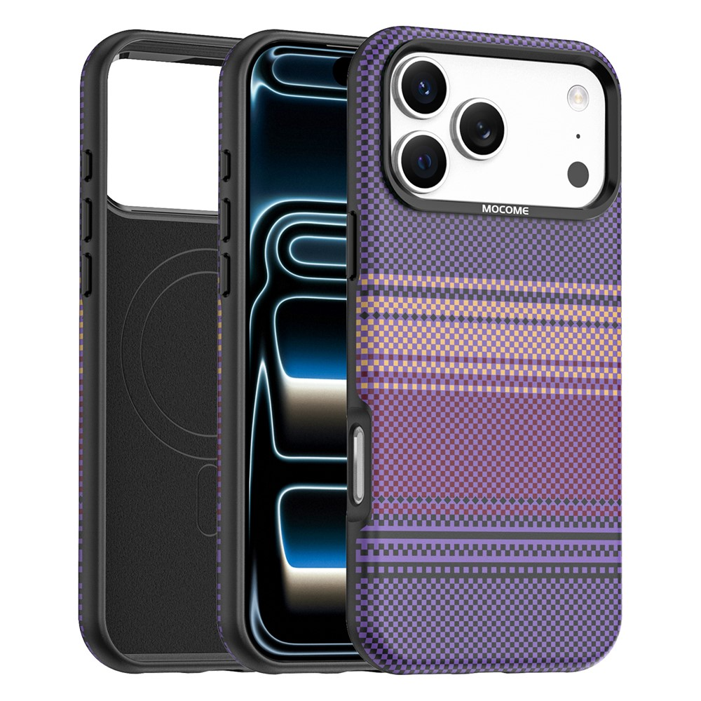 Etui MagSafe do Apple iPhone 17 Pro Max, OEM, Gradient Rainbow, Fioletowe