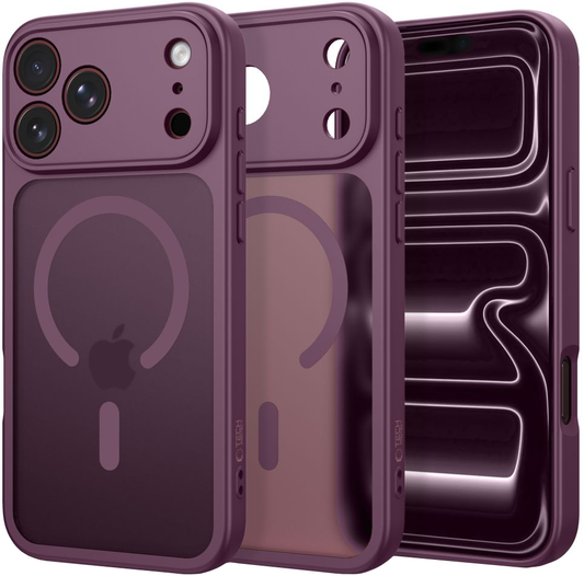 Etui MagSafe do Apple iPhone 18 Pro / 17 Pro, Tech-Protect, BasicMag, Bordowy Matowy