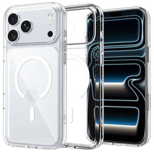 Etui MagSafe do Apple iPhone 18 Pro / 17 Pro, Tech-Protect, Flexair Hybrid CC, Przezroczyste