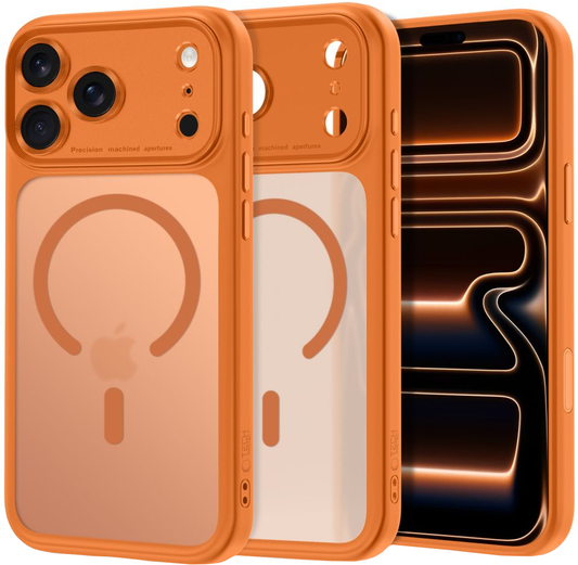 Etui MagSafe dla Apple iPhone 18 Pro Max / 17 Pro Max, Tech-Protect, MagPeak CC, Pomarańczowy Matowy