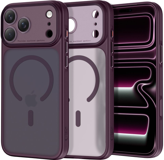 Etui MagSafe do Apple iPhone 18 Pro Max / 17 Pro Max, Tech-Protect, MagPrime CC, Bordowy Matowy