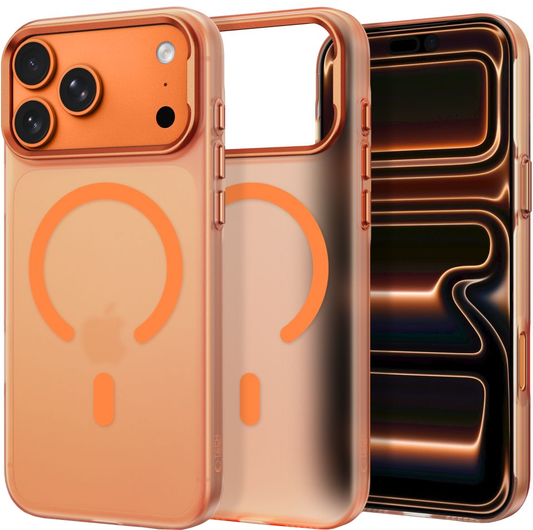 Etui MagSafe do Apple iPhone 18 Pro Max / 17 Pro Max, Tech-Protect, MagZero, Pomarańczowy Matowy