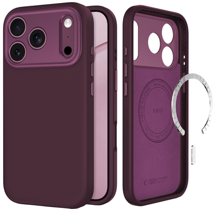 Etui MagSafe do Apple iPhone 18 Pro Max / 17 Pro Max, Tech-Protect, Uniq CC, Wiśniowe