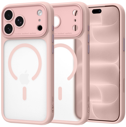 Etui MagSafe do Apple iPhone 18 Pro / 17 Pro, Tech-Protect, MagPeak CC, matowy różowy