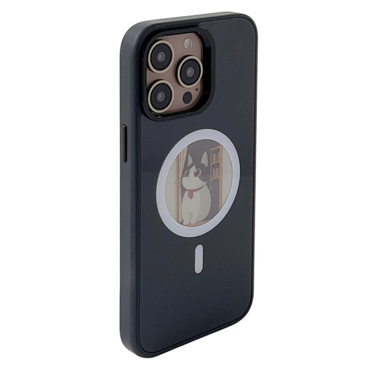 Etui MagSafe do Apple iPhone 15 Pro, OEM, Round Screen Smart E-Ink, czarne