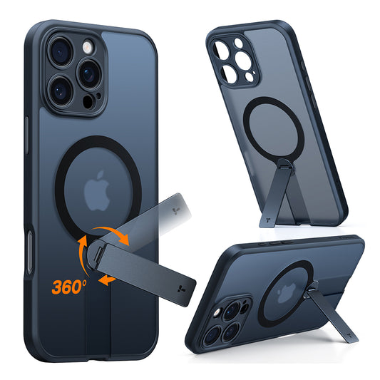 Etui MagSafe dla Apple iPhone 16 Pro Max, Torras, Pstand Spin, Czarne