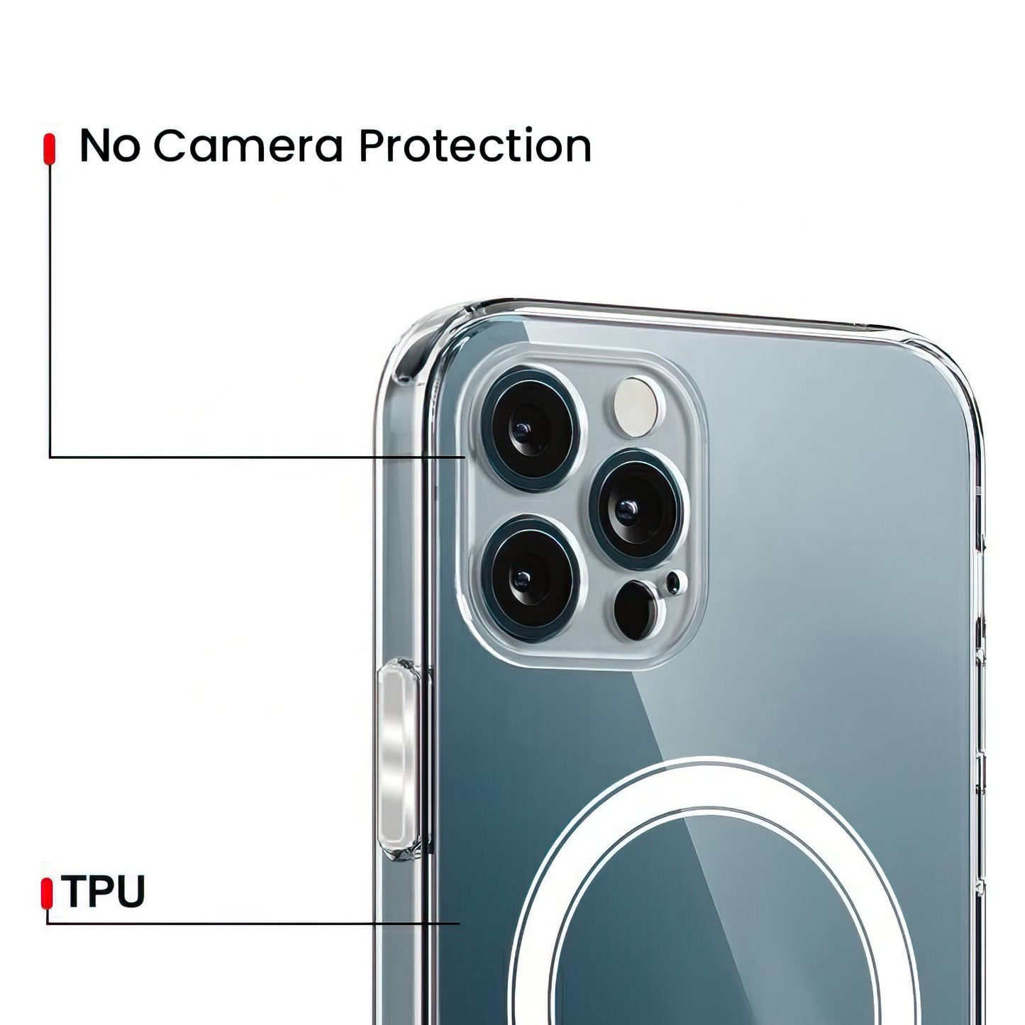 Etui MagSafe dla Apple iPhone 17 Pro Max, OEM, Przezroczyste