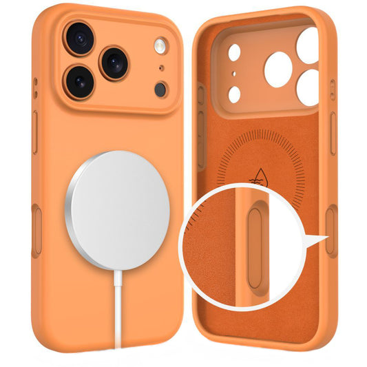 Etui MagSafe dla Apple iPhone 17 Pro Max, Tech-Protect, Silikonowe, Pomarańczowe