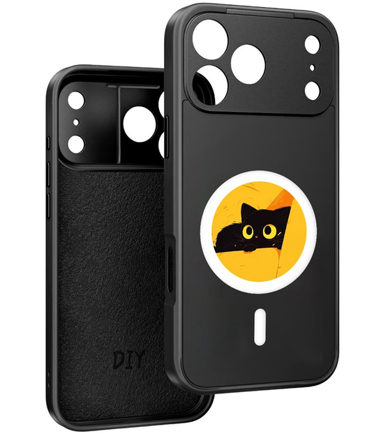 Etui MagSafe do Apple iPhone 17 Pro Max, OEM, Smart E-Ink z okrągłym ekranem, czarne